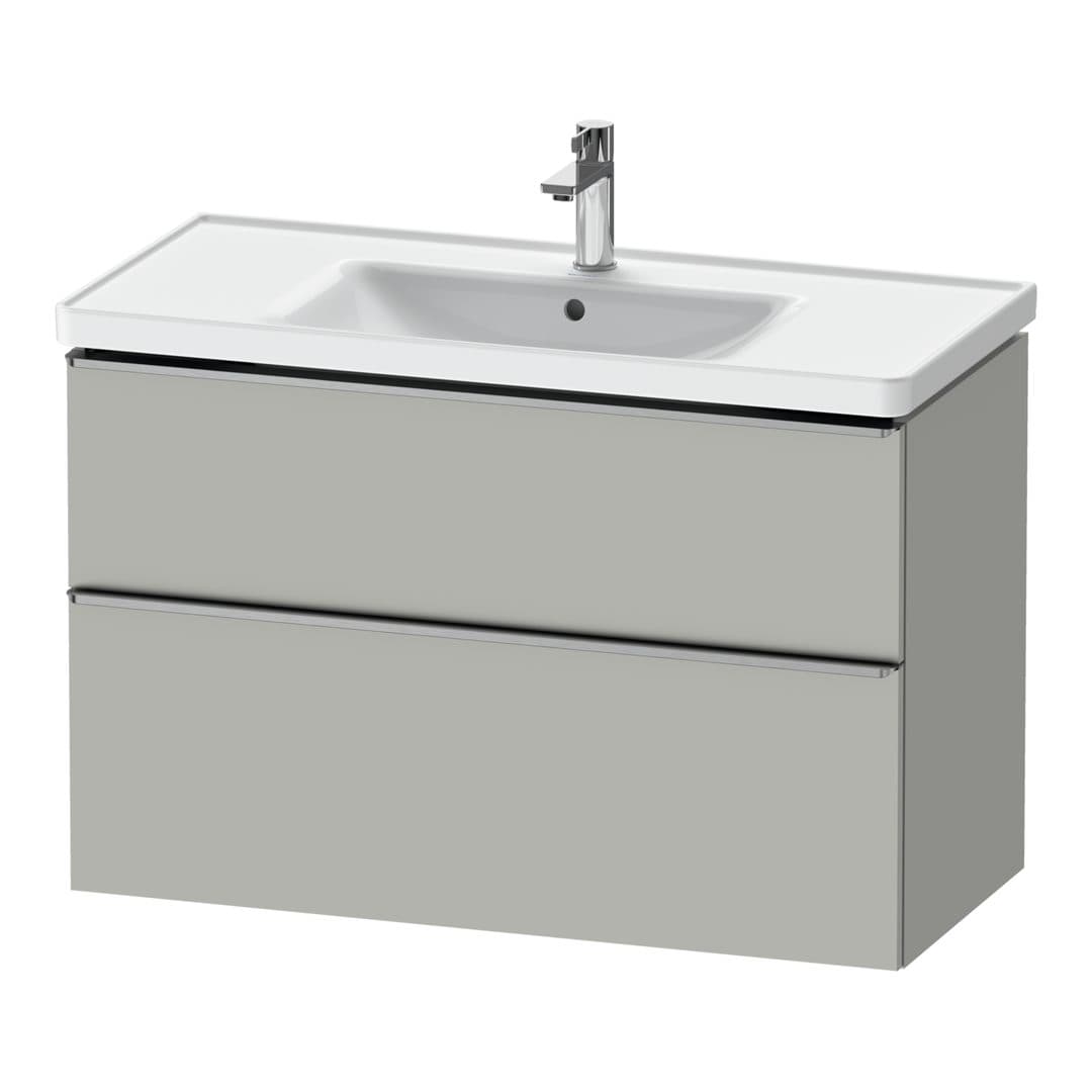 Duravit D-Neo – Έπιπλο Νιπτήρα – 984 mm, 2 συρτάρια, νιπτήρας κέντρο, 984 x 452 x 625 mm, Stainless steel Brushed – Concrete grey Matt, Decor (DE4356070070000)