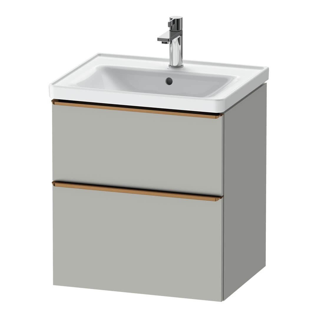 Duravit D-Neo – Έπιπλο Νιπτήρα – 584 mm, 2 συρτάρια, νιπτήρας κέντρο, 584 x 452 x 625 mm, Bronze Brushed – Concrete grey Matt, Decor (DE4359004070000)