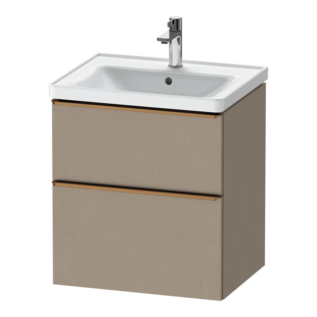 Duravit D-Neo – Έπιπλο Νιπτήρα – 584 mm, 2 συρτάρια, νιπτήρας κέντρο, 584 x 452 x 625 mm, Bronze Brushed – Linen Matt, Decor (DE4359004750000)