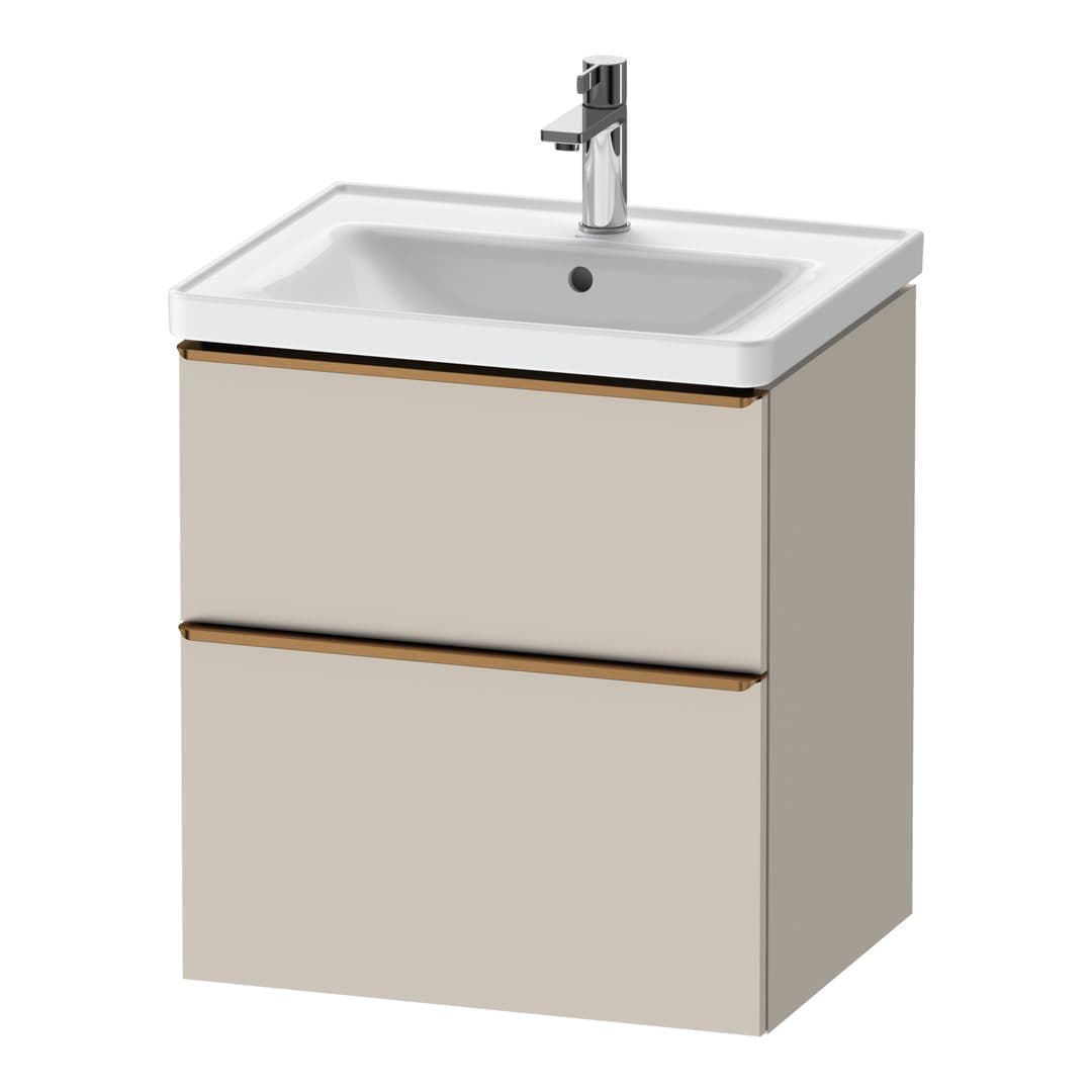 Duravit D-Neo – Έπιπλο Νιπτήρα – 584 mm, 2 συρτάρια, νιπτήρας κέντρο, 584 x 452 x 625 mm, Bronze Brushed – Taupe Matt, Decor (DE4359004910000)