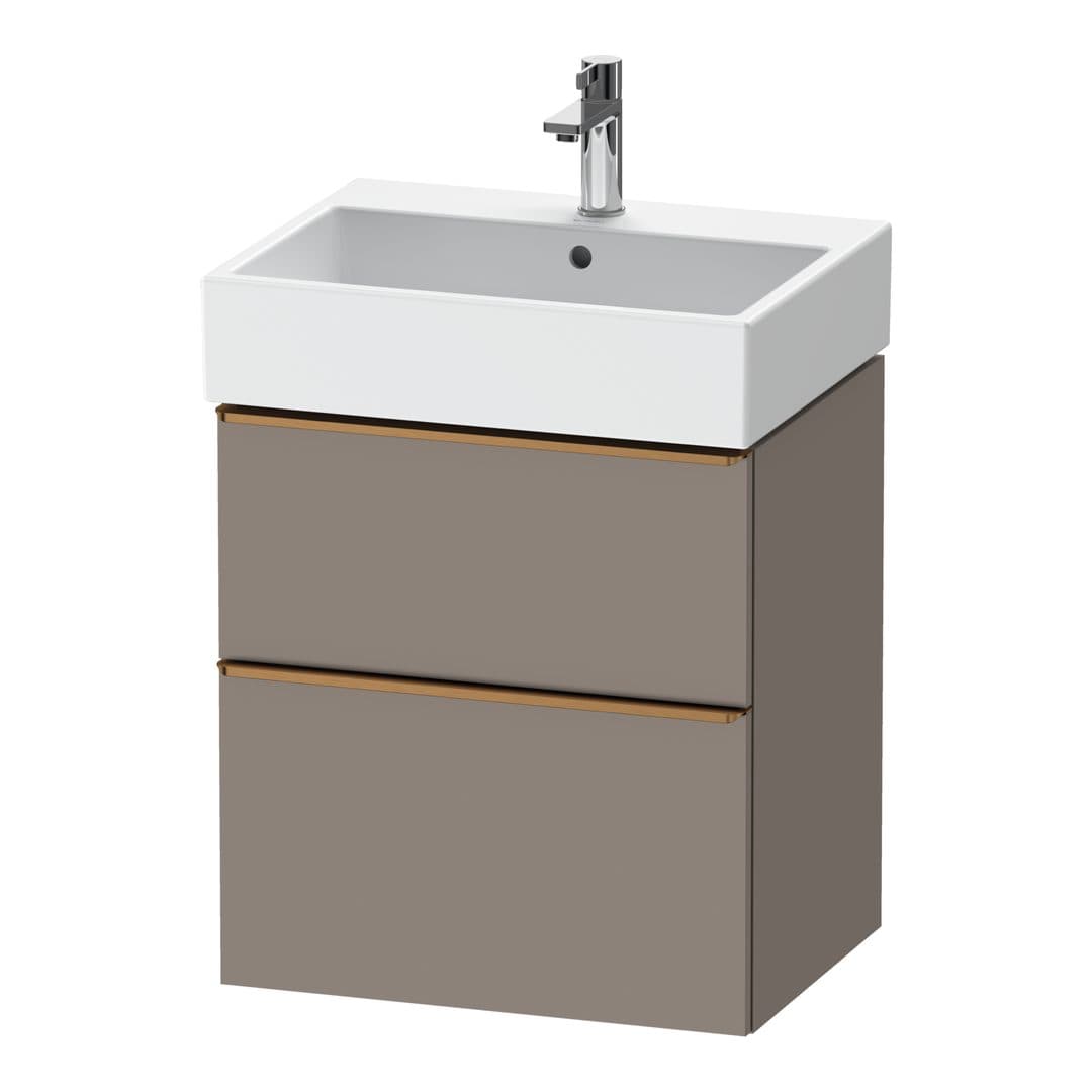 Duravit D-Neo – Έπιπλο Νιπτήρα – 584 mm, 2 συρτάρια, νιπτήρας κέντρο, 584 x 442 x 625 mm, Bronze Brushed – Basalte Matt, Decor (DE4371004430000)