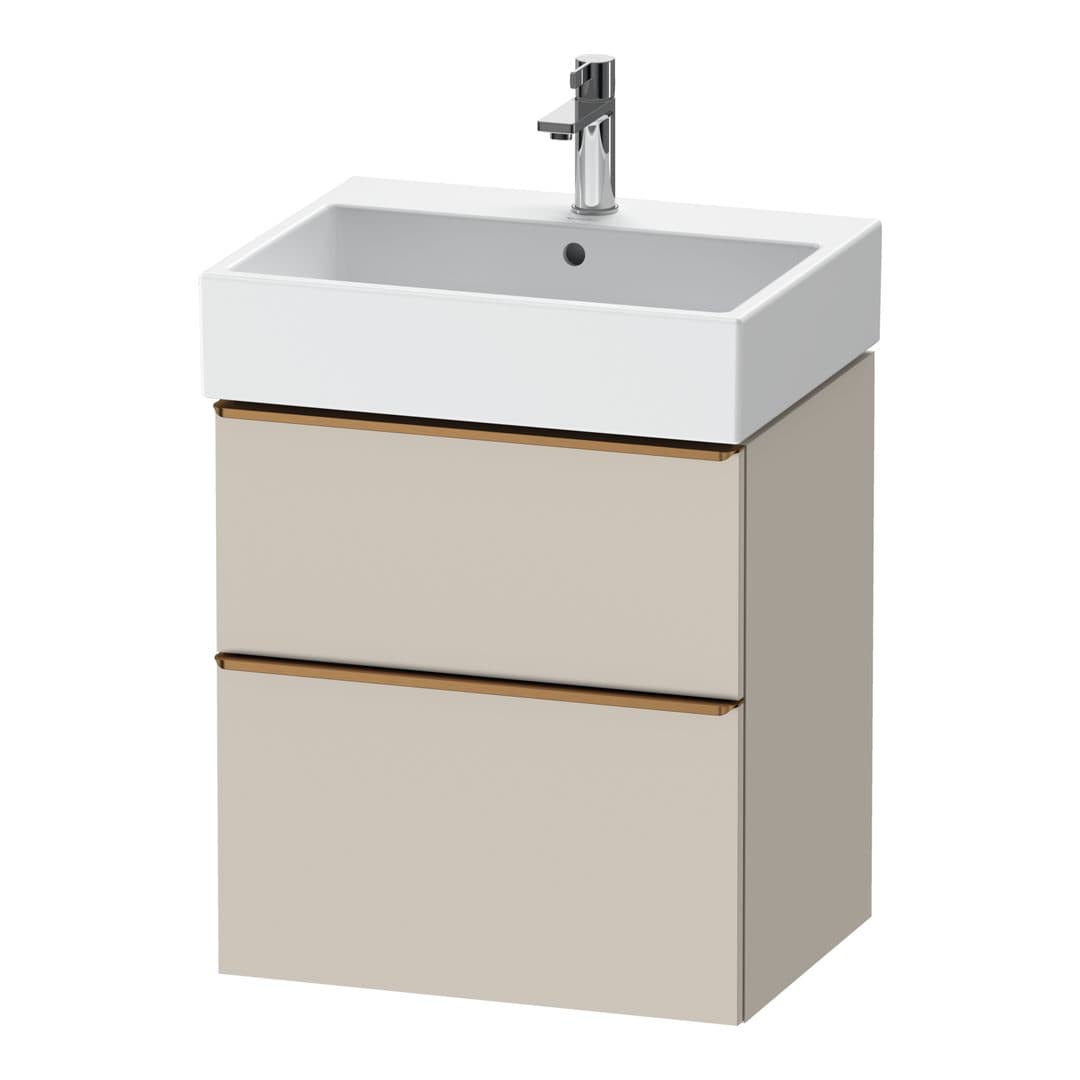 Duravit D-Neo – Έπιπλο Νιπτήρα – 584 mm, 2 συρτάρια, νιπτήρας κέντρο, 584 x 442 x 625 mm, Bronze Brushed – Taupe Matt, Decor (DE4371004910000)