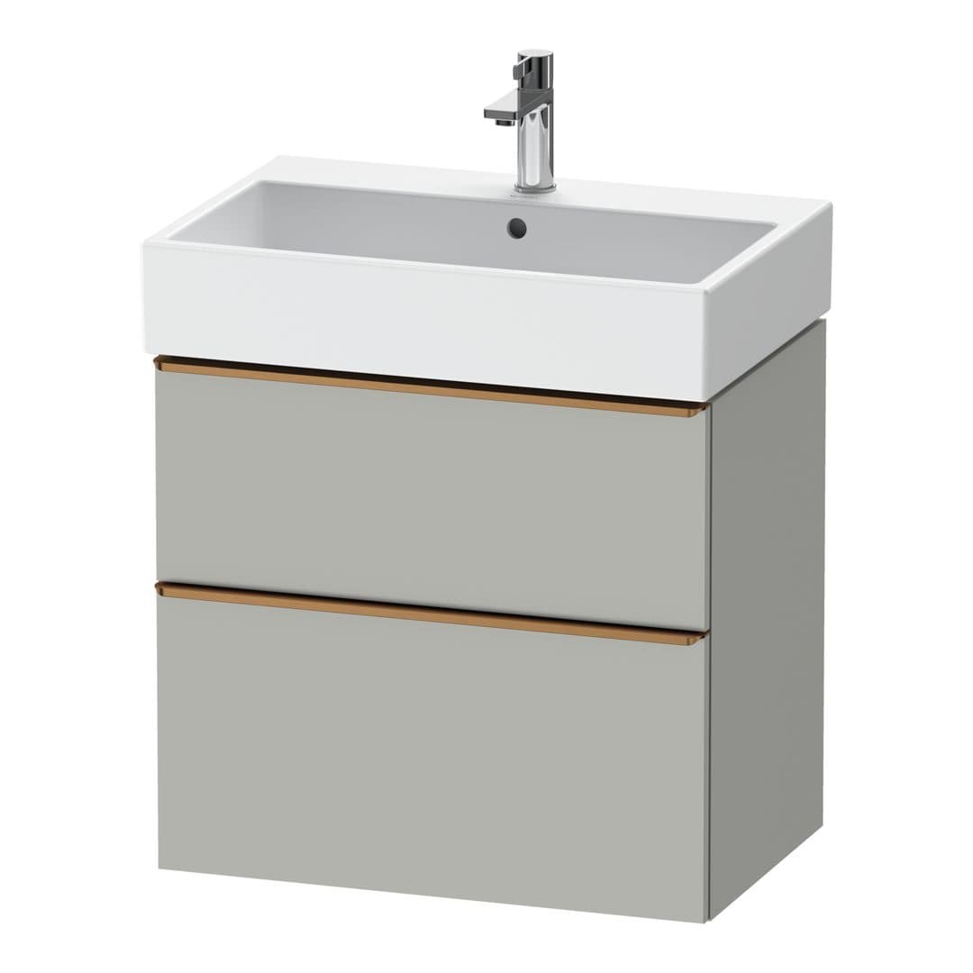 Duravit D-Neo – Έπιπλο Νιπτήρα – 684 mm, 2 συρτάρια, νιπτήρας κέντρο, Bronze Brushed – Concrete grey Matt, Decor (DE4372004070000)
