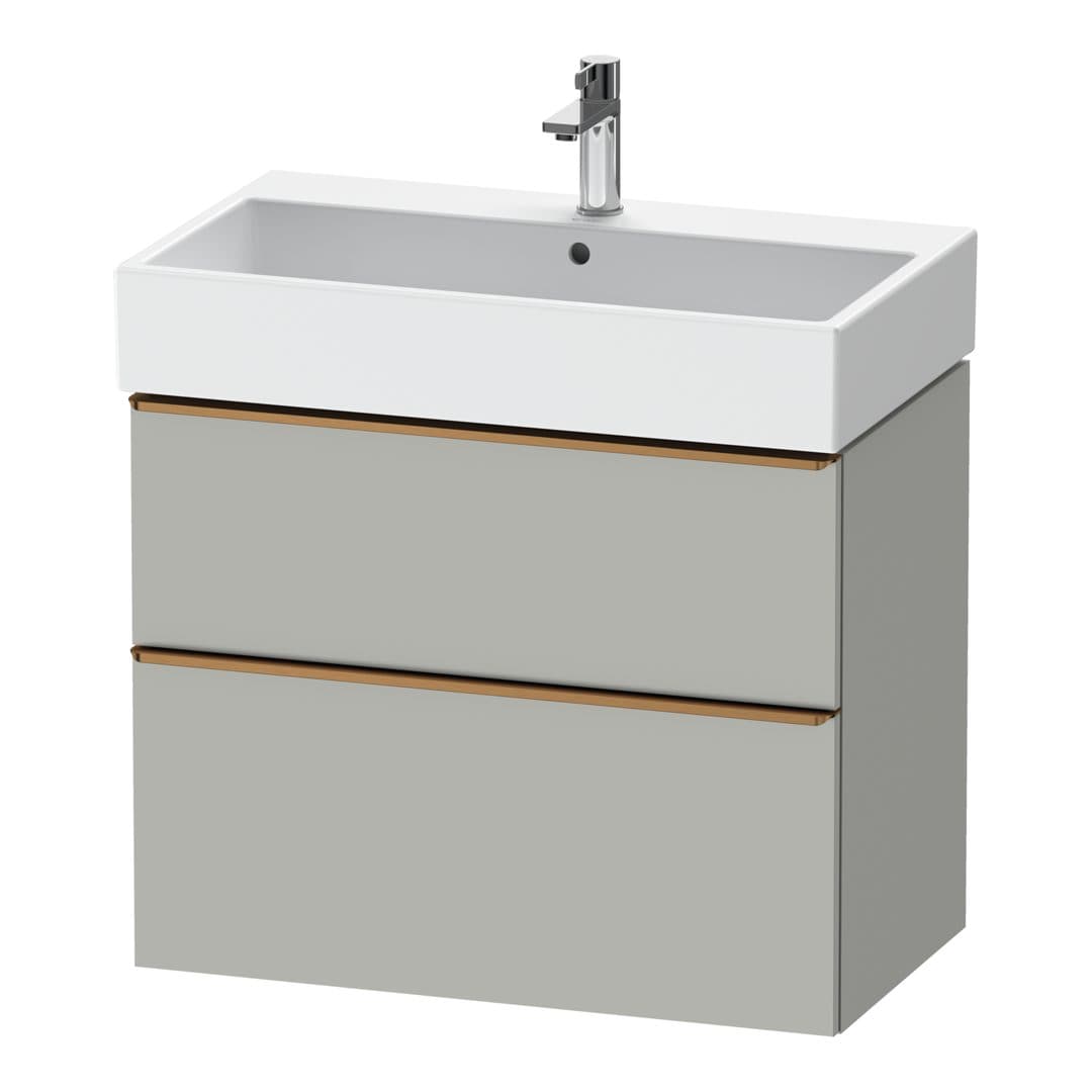 Duravit D-Neo – Έπιπλο Νιπτήρα – 784 mm, 2 συρτάρια, νιπτήρας κέντρο, 784 x 442 x 625 mm, Bronze Brushed – Concrete grey Matt, Decor (DE4373004070000)