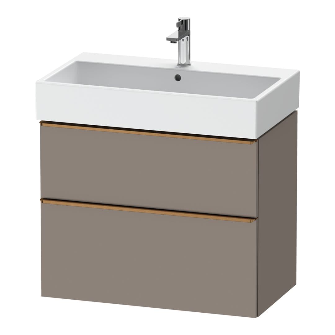 Duravit D-Neo – Έπιπλο Νιπτήρα – 784 mm, 2 συρτάρια, νιπτήρας κέντρο, 784 x 442 x 625 mm, Bronze Brushed – Basalte Matt, Decor (DE4373004430000)