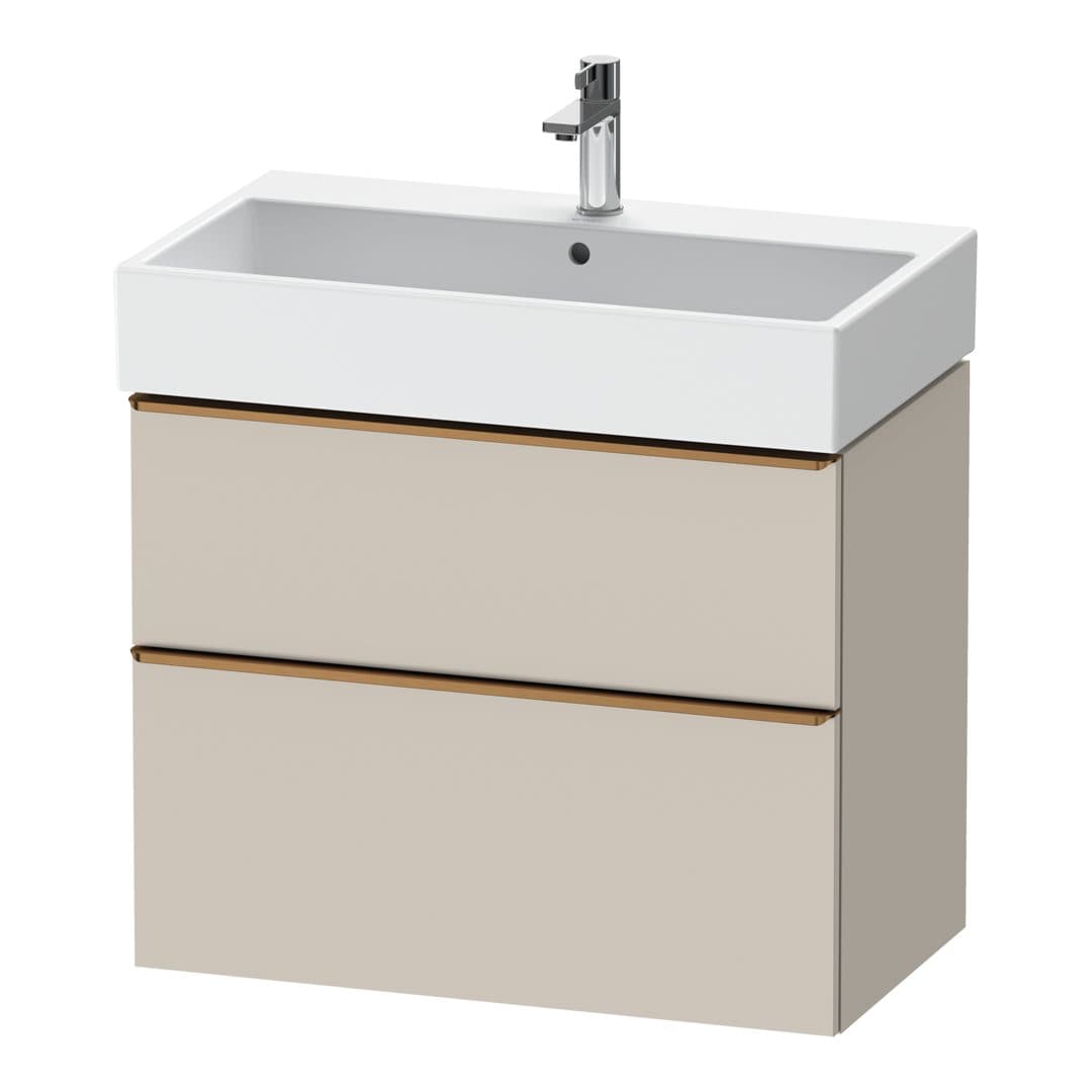 Duravit D-Neo – Έπιπλο Νιπτήρα – 784 mm, 2 συρτάρια, νιπτήρας κέντρο, 784 x 442 x 625 mm, Bronze Brushed – Taupe Matt, Decor (DE4373004910000)