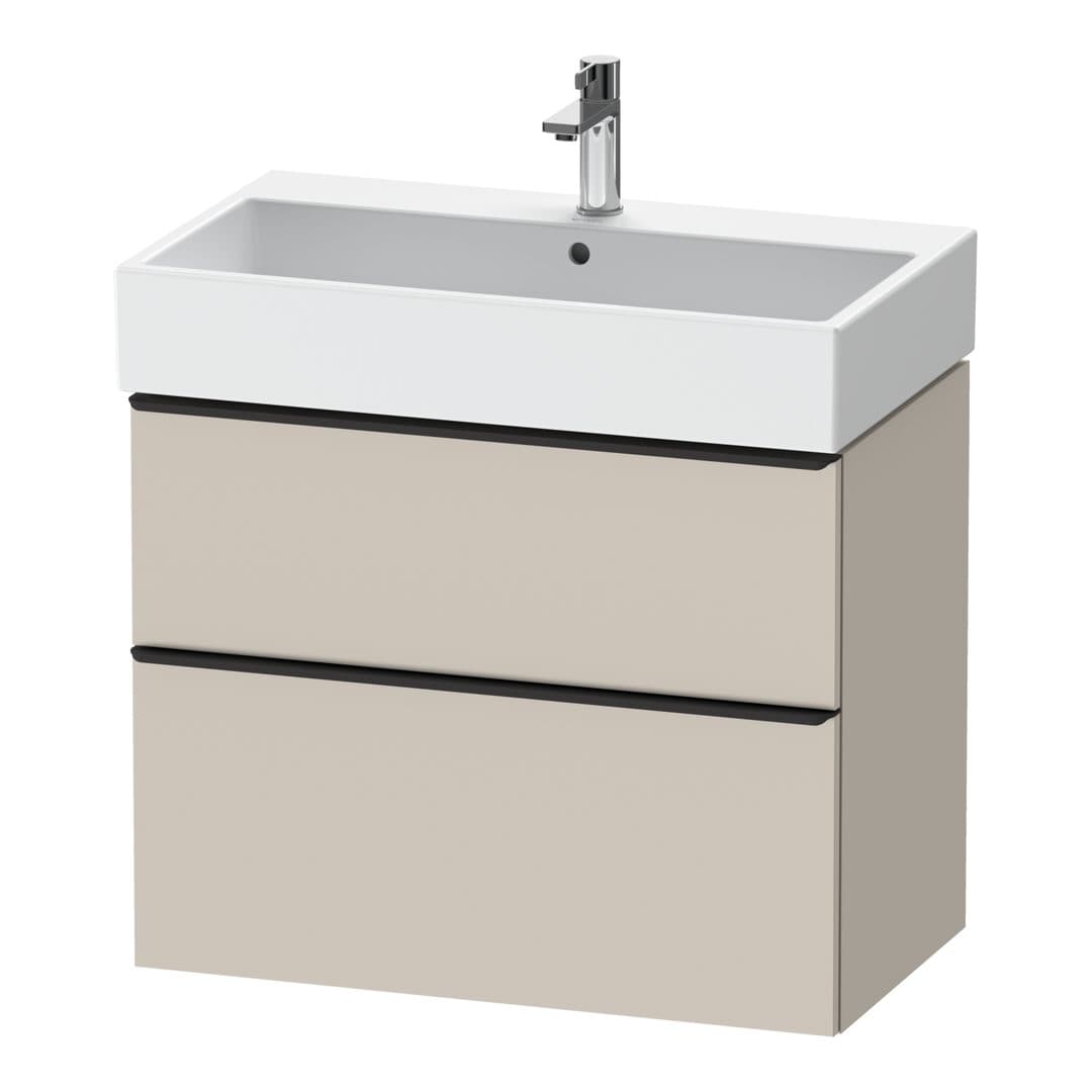 Duravit D-Neo – Έπιπλο Νιπτήρα – 784 mm, 2 συρτάρια, νιπτήρας κέντρο, 784 x 442 x 625 mm, Diamond black Matt – Taupe Matt, Decor (DE43730BD910000)