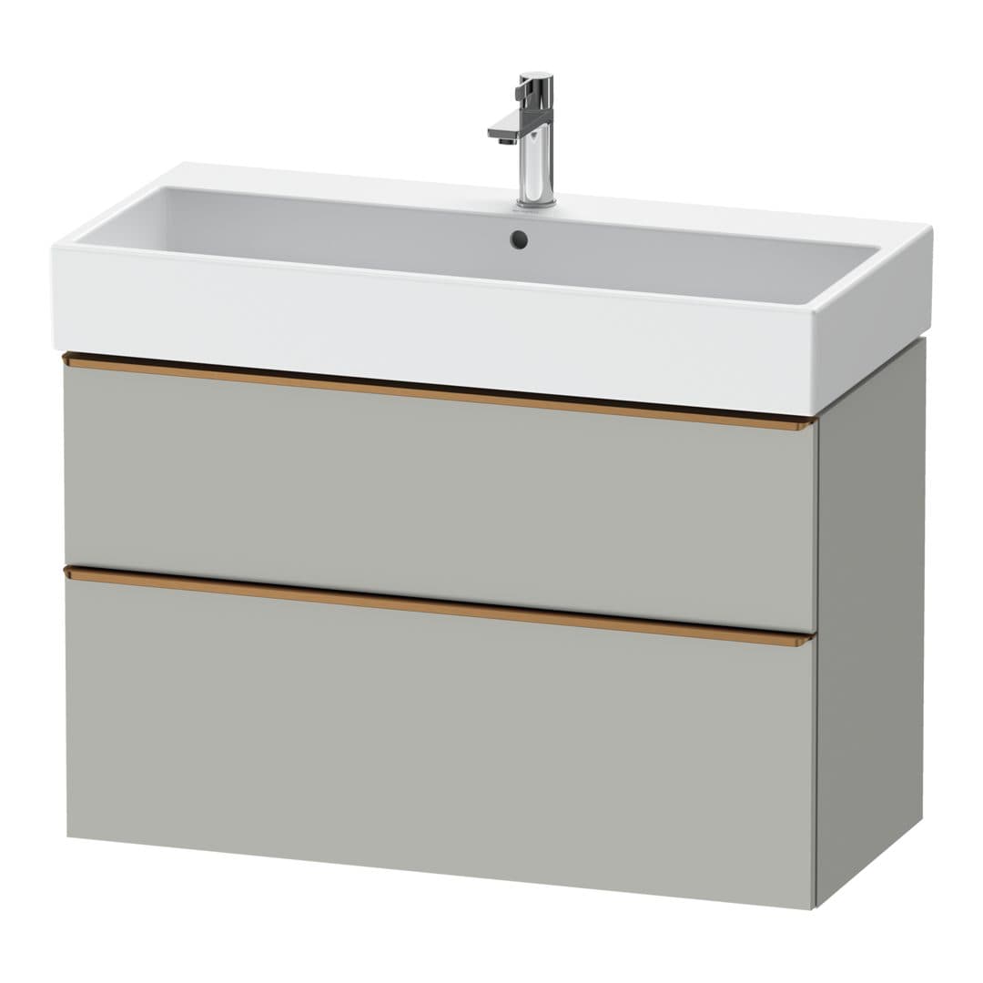 Duravit D-Neo – Έπιπλο Νιπτήρα – 984 mm, 2 συρτάρια, νιπτήρας κέντρο, 984 x 442 x 625 mm, Bronze Brushed – Concrete grey Matt, Decor (DE4374004070000)
