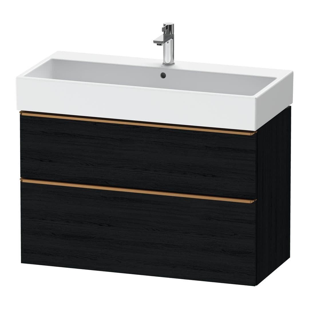 Duravit D-Neo – Έπιπλο Νιπτήρα – 984 mm, 2 συρτάρια, νιπτήρας κέντρο, 984 x 442 x 625 mm, Bronze Brushed – Black oak Matt, Decor (DE4374004160000)