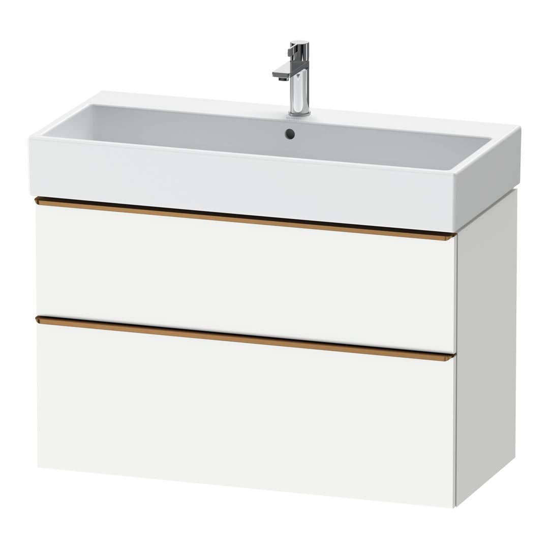 Duravit D-Neo – Έπιπλο Νιπτήρα – 984 mm, 2 συρτάρια, νιπτήρας κέντρο, 984 x 442 x 625 mm, Bronze Brushed – White Matt, Decor (DE4374004180000)