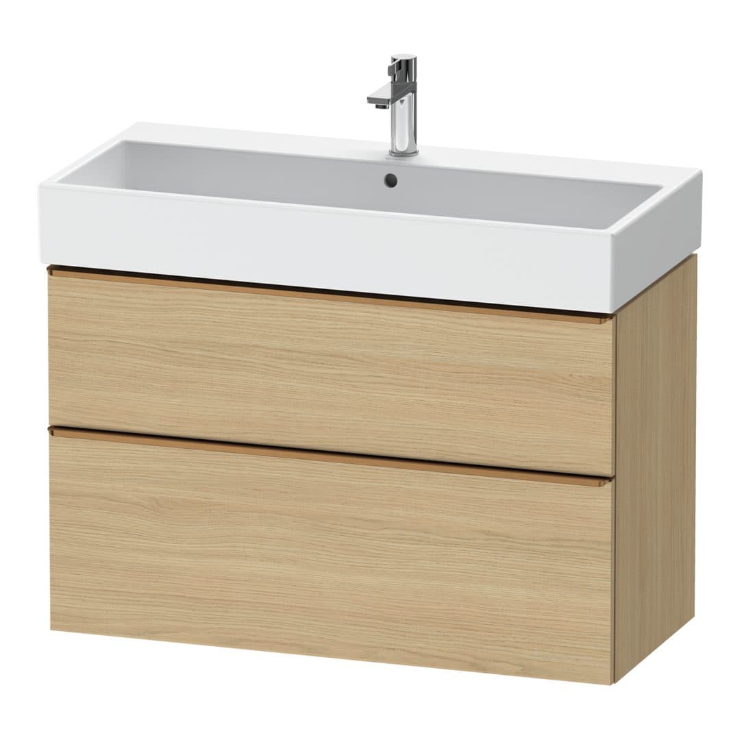 Duravit D-Neo – Έπιπλο Νιπτήρα – 984 mm, 2 συρτάρια, νιπτήρας κέντρο, 984 x 442 x 625 mm, Bronze Brushed – Natural oak, Decor (DE4374004300000)