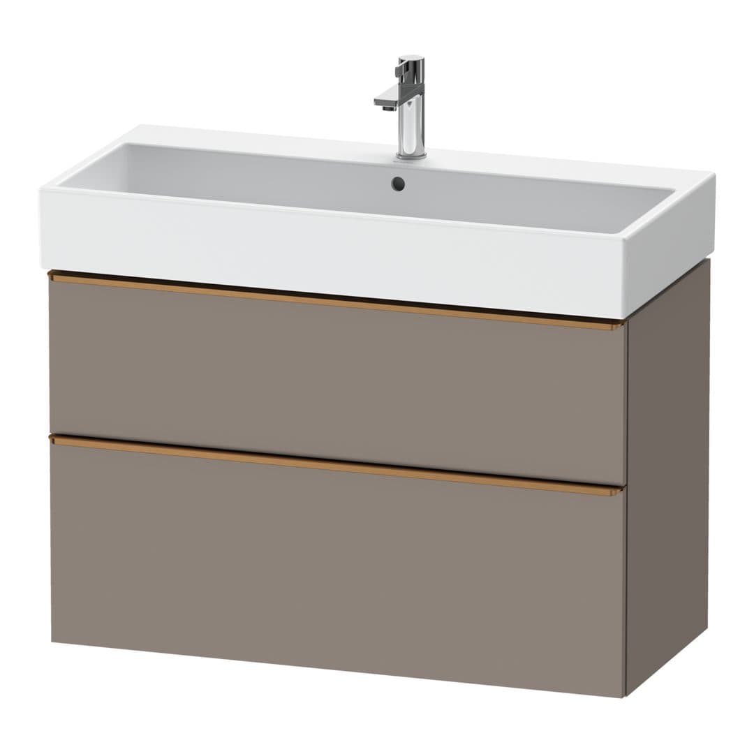 Duravit D-Neo – Έπιπλο Νιπτήρα – 984 mm, 2 συρτάρια, νιπτήρας κέντρο, 984 x 442 x 625 mm, Bronze Brushed – Basalte Matt, Decor (DE4374004430000)