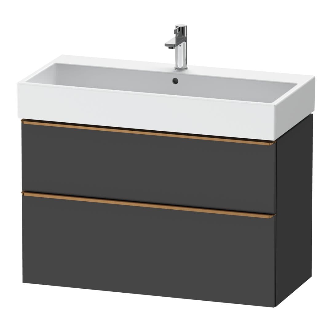 Duravit D-Neo – Έπιπλο Νιπτήρα – 984 mm, 2 συρτάρια, νιπτήρας κέντρο, 984 x 442 x 625 mm, Bronze Brushed – Graphite Matt, Decor (DE4374004490000)