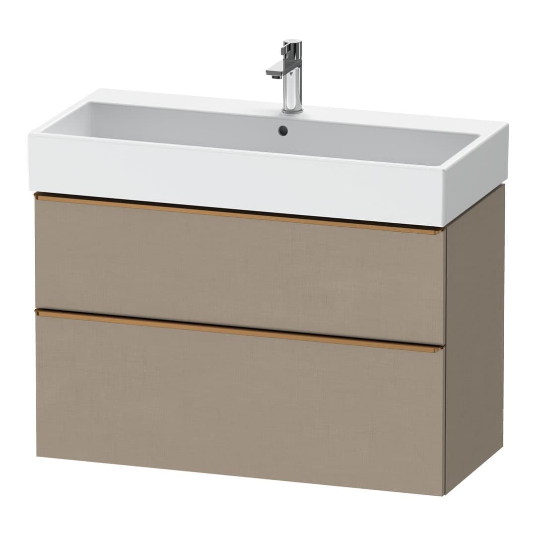 Duravit D-Neo – Έπιπλο Νιπτήρα – 984 mm, 2 συρτάρια, νιπτήρας κέντρο, 984 x 442 x 625 mm, Bronze Brushed – Linen Matt, Decor (DE4374004750000)