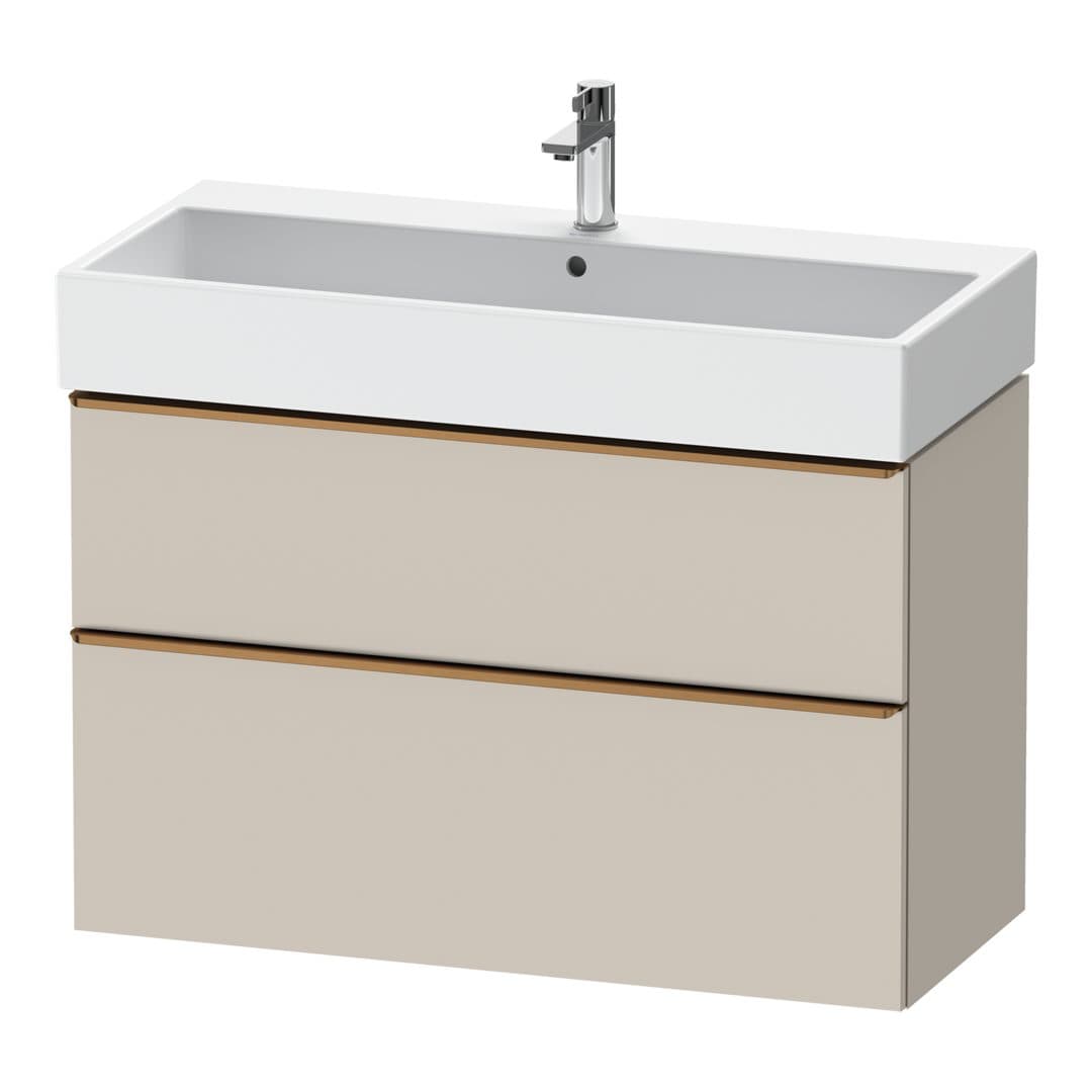 Duravit D-Neo – Έπιπλο Νιπτήρα – 984 mm, 2 συρτάρια, νιπτήρας κέντρο, 984 x 442 x 625 mm, Bronze Brushed – Taupe Matt, Decor (DE4374004910000)