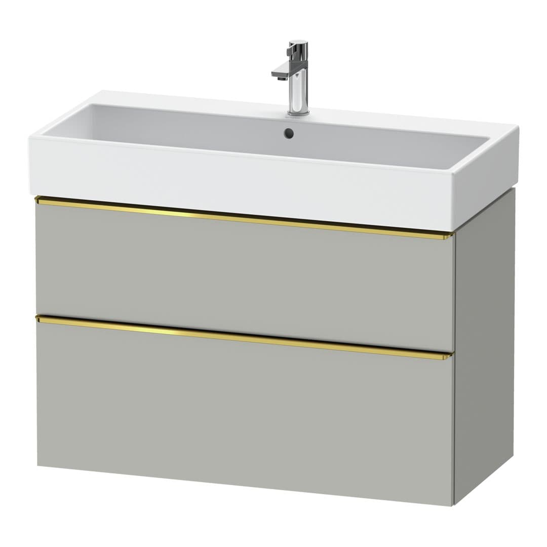 Duravit D-Neo – Έπιπλο Νιπτήρα – 984 mm, 2 συρτάρια, νιπτήρας κέντρο, 984 x 442 x 625 mm, Gold Polished – Concrete grey Matt, Decor (DE4374034070000)
