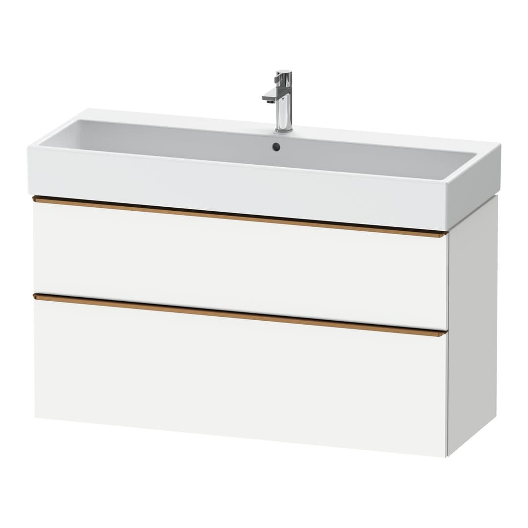 Duravit D-Neo – Έπιπλο Νιπτήρα – 1184 mm, 2 συρτάρια, νιπτήρας κέντρο, 1184 x 442 x 625 mm, Bronze Brushed – White Matt, Decor (DE4375004180000)
