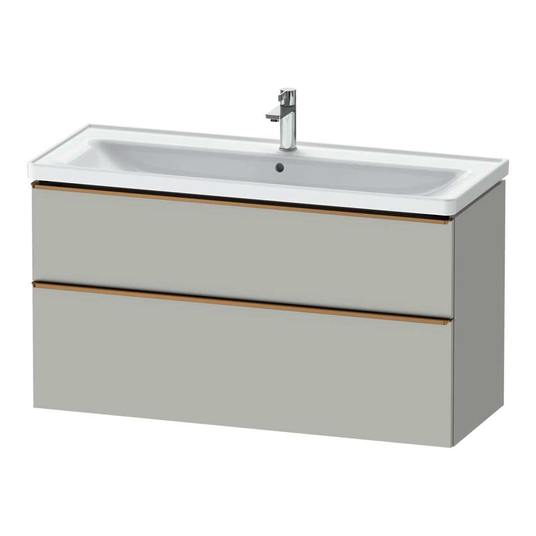 Duravit D-Neo – Έπιπλο Νιπτήρα – 1184 mm, 2 συρτάρια, νιπτήρας κέντρο, 1184 x 452 x 625 mm, Bronze Brushed – Concrete grey Matt, Decor (DE4391004070000)