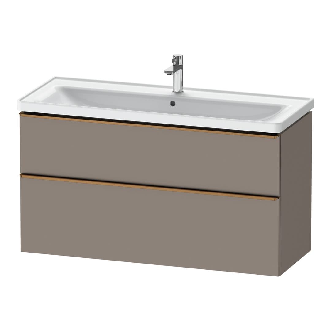 Duravit D-Neo – Έπιπλο Νιπτήρα – 1184 mm, 2 συρτάρια, νιπτήρας κέντρο, 1184 x 452 x 625 mm, Bronze Brushed – Basalte Matt, Decor (DE4391004430000)