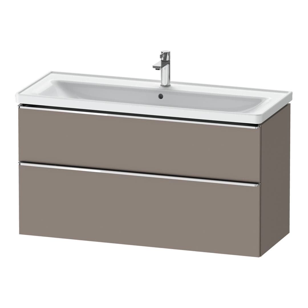 Duravit D-Neo – Έπιπλο Νιπτήρα – 1184 mm, 2 συρτάρια, νιπτήρας κέντρο, 1184 x 452 x 625 mm, Chrome High Gloss – Basalte Matt, Decor (DE4391010430000)