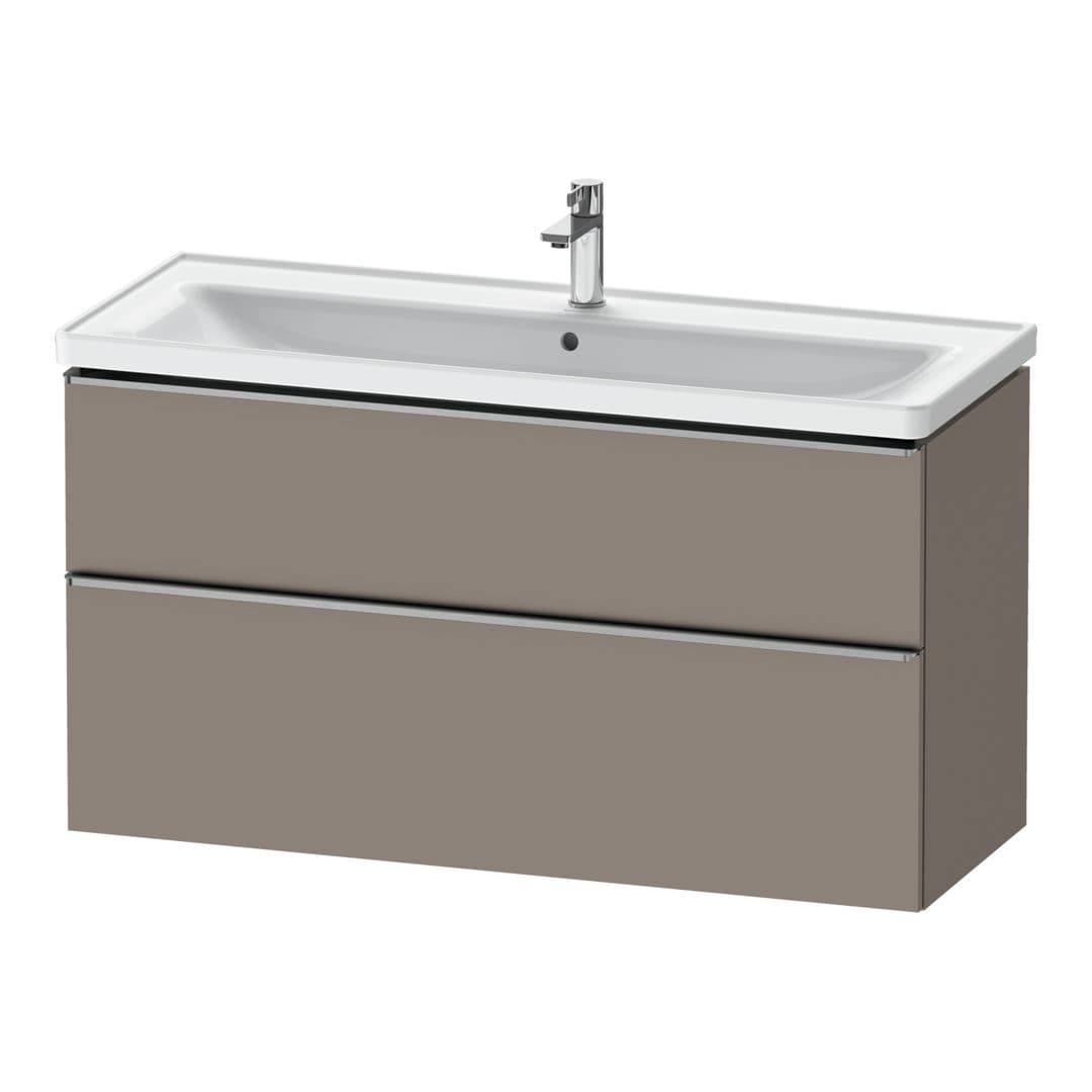 Duravit D-Neo – Έπιπλο Νιπτήρα – 1184 mm, 2 συρτάρια, νιπτήρας κέντρο, 1184 x 452 x 625 mm, Stainless steel Brushed – Basalte Matt, Decor (DE4391070430000)