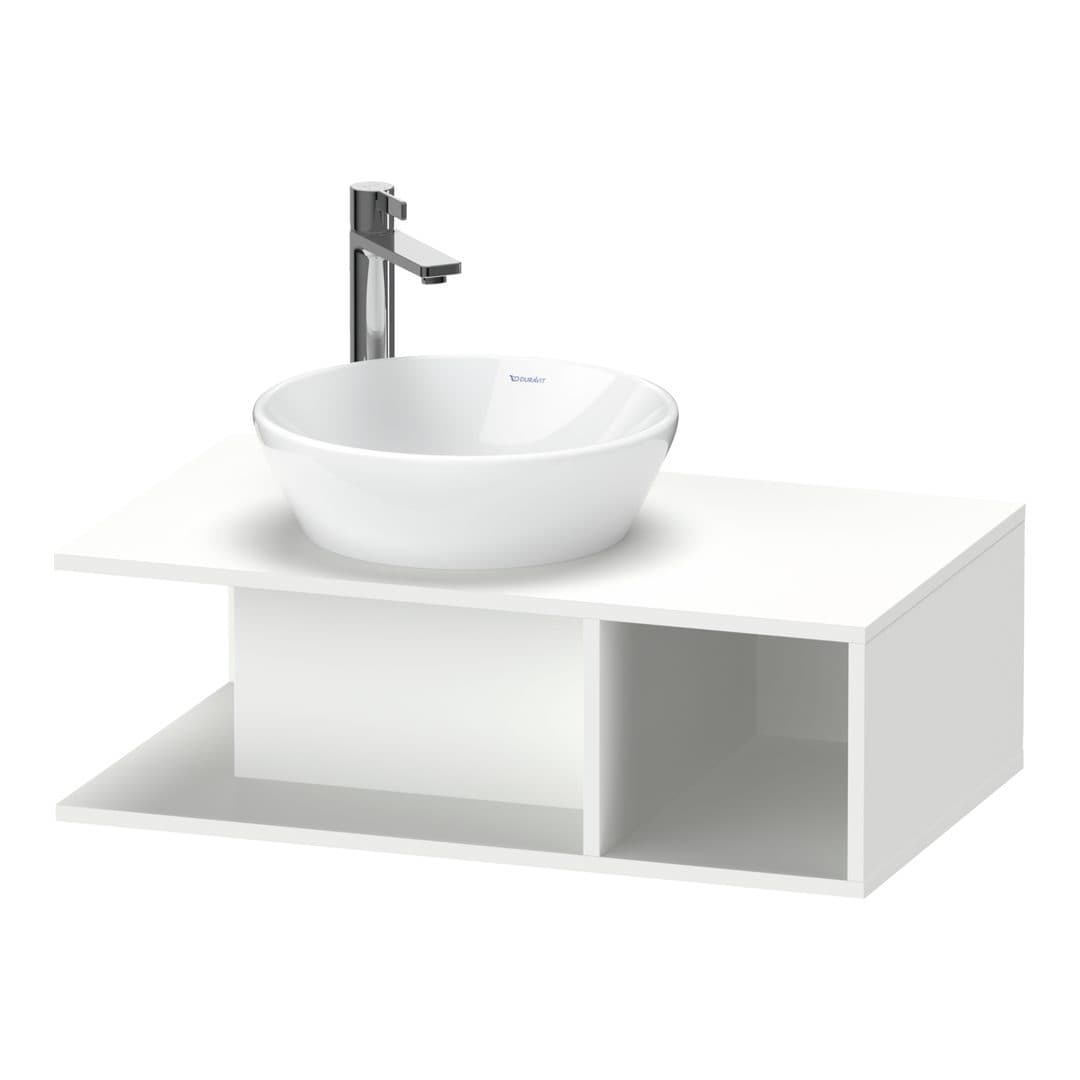 Duravit D-Neo – Έπιπλο Νιπτήρα – 800 mm, για κονσόλα, νιπτήρας αριστερά, Compact – White Matt, Decor (DE491801818)
