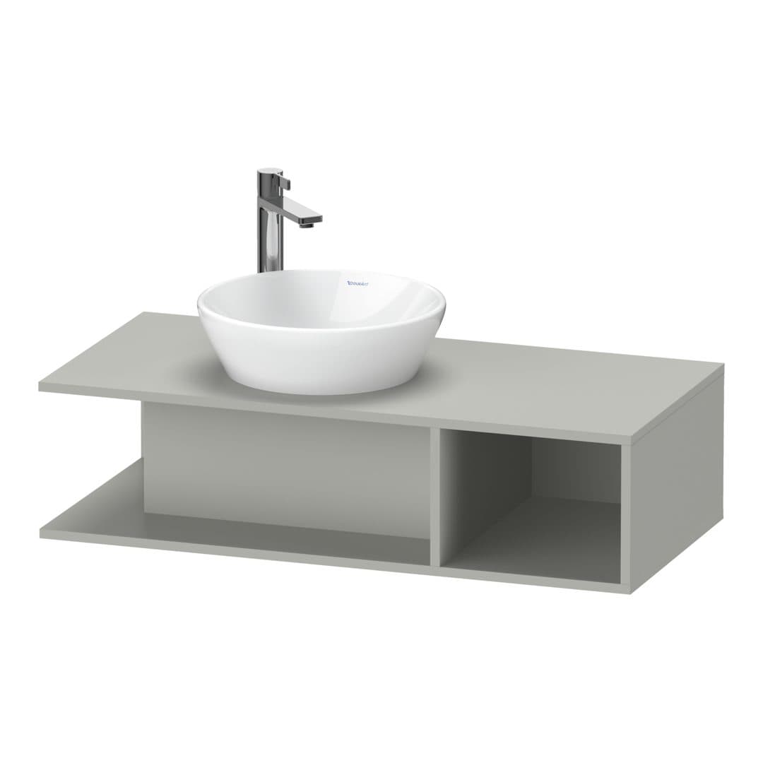 Duravit D-Neo – Έπιπλο Νιπτήρα – 1000 mm, για κονσόλα, νιπτήρας αριστερά, Compact – Concrete grey Matt, Decor (DE491900707)
