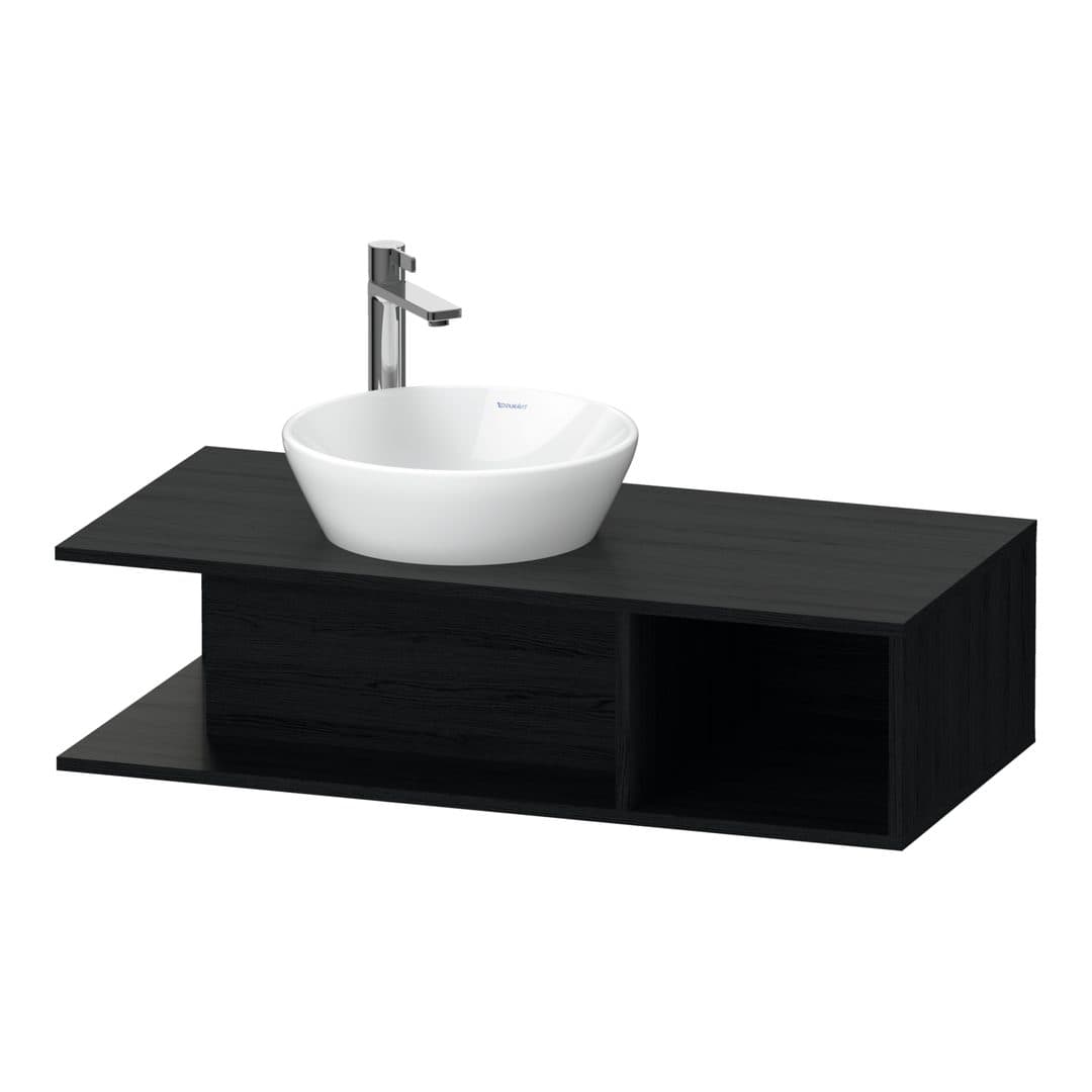 Duravit D-Neo – Έπιπλο Νιπτήρα – 1000 mm, για κονσόλα, νιπτήρας αριστερά, Compact – Black oak Matt, Decor (DE491901616)