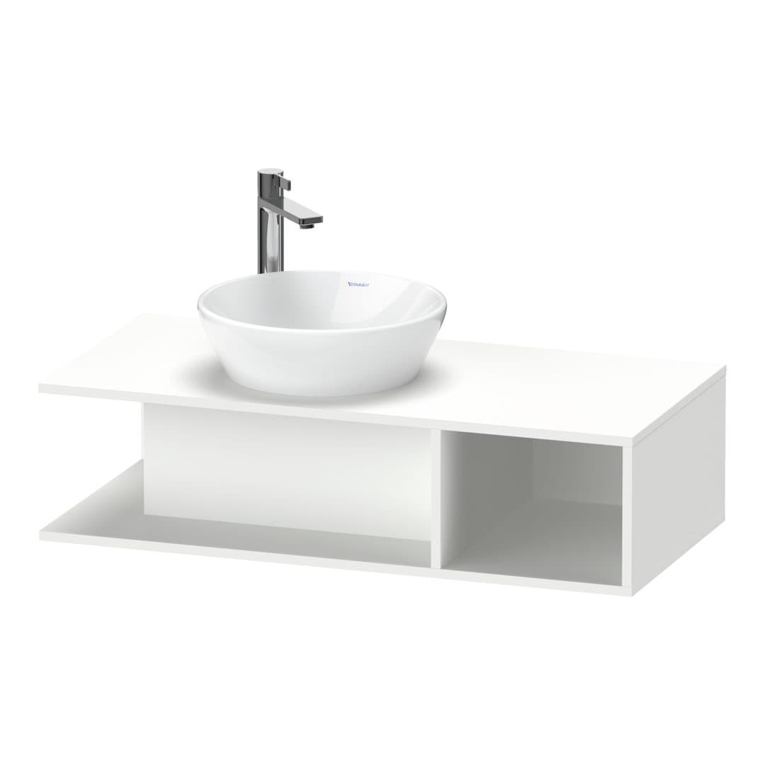 Duravit D-Neo – Έπιπλο Νιπτήρα – 1000 mm, για κονσόλα, νιπτήρας αριστερά, Compact – White Matt, Decor (DE491901818)