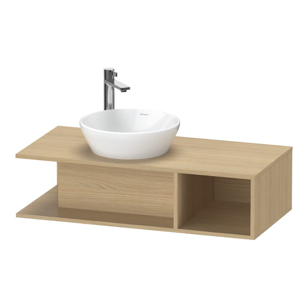 Duravit D-Neo – Έπιπλο Νιπτήρα – 1000 mm, για κονσόλα, νιπτήρας αριστερά, Compact – Natural oak, Decor (DE491903030)