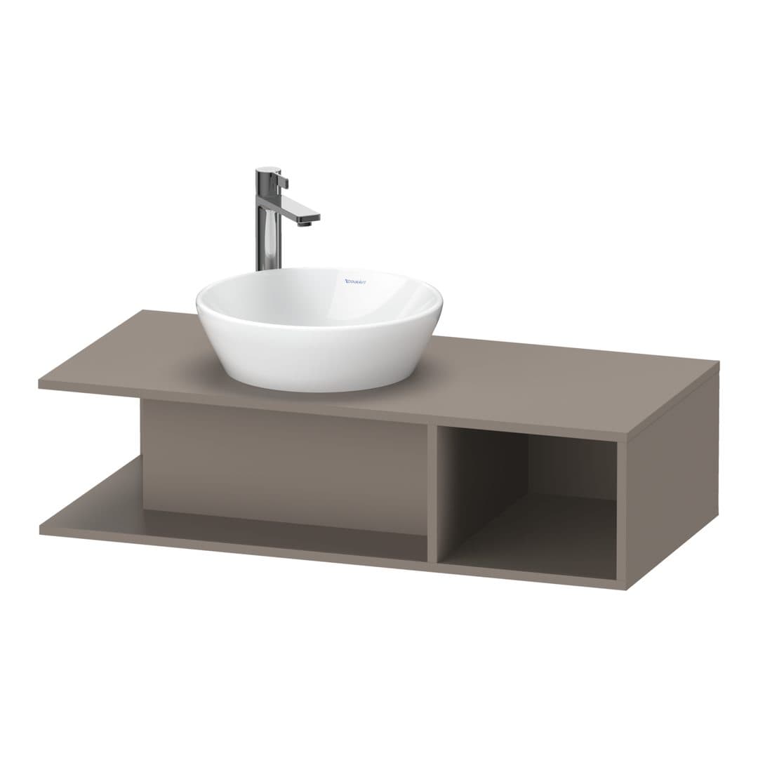 Duravit D-Neo – Έπιπλο Νιπτήρα – 1000 mm, για κονσόλα, νιπτήρας αριστερά, Compact – Basalte Matt, Decor (DE491904343)