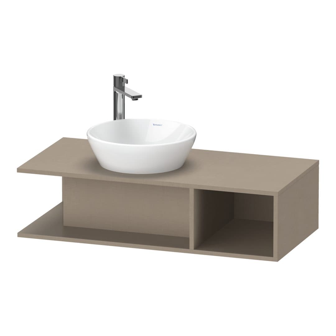 Duravit D-Neo – Έπιπλο Νιπτήρα – 1000 mm, για κονσόλα, νιπτήρας αριστερά, Compact – Linen Matt, Decor (DE491907575)