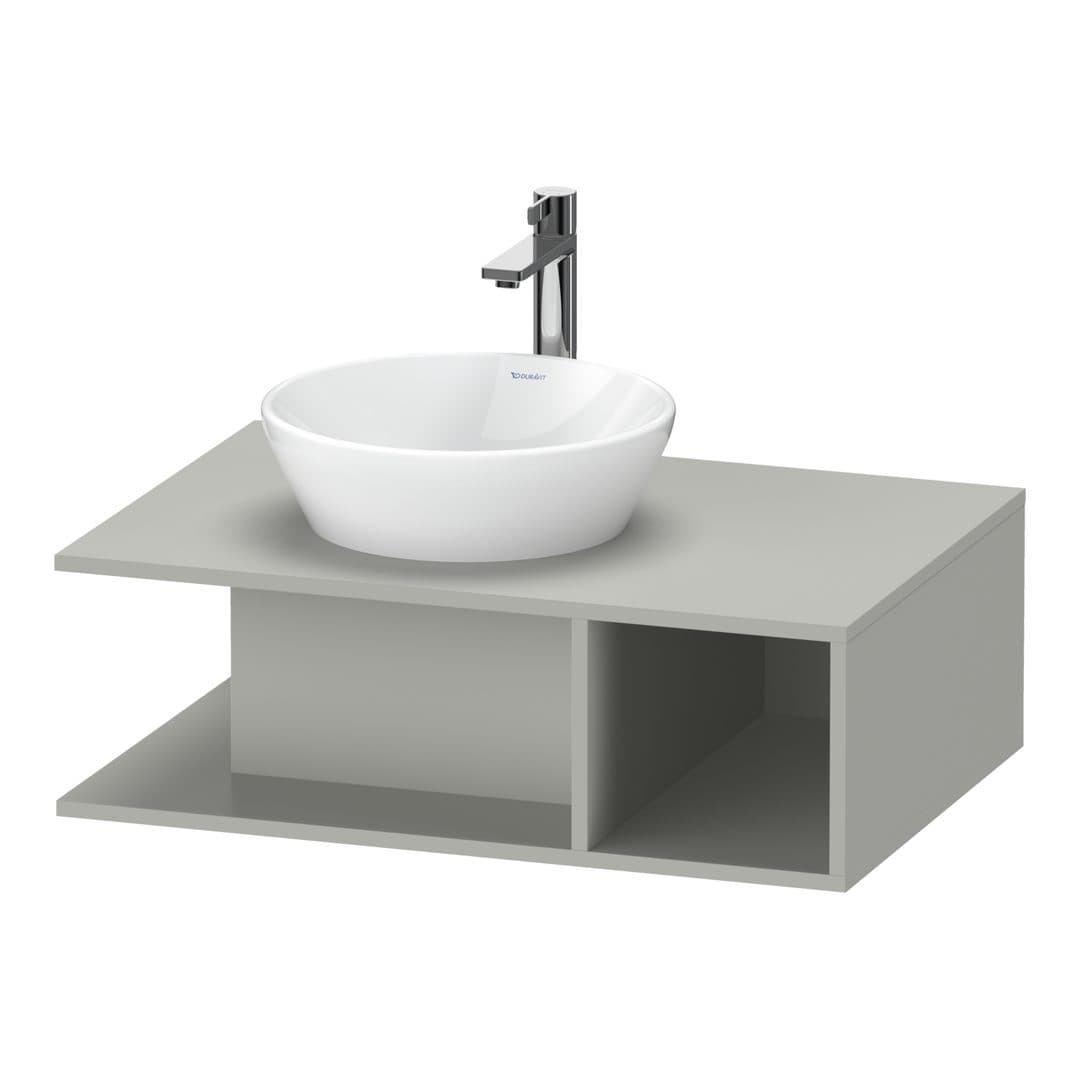 Duravit D-Neo – Έπιπλο Νιπτήρα – 800 mm, για κονσόλα, νιπτήρας αριστερά – Concrete grey Matt, Decor (DE492800707)