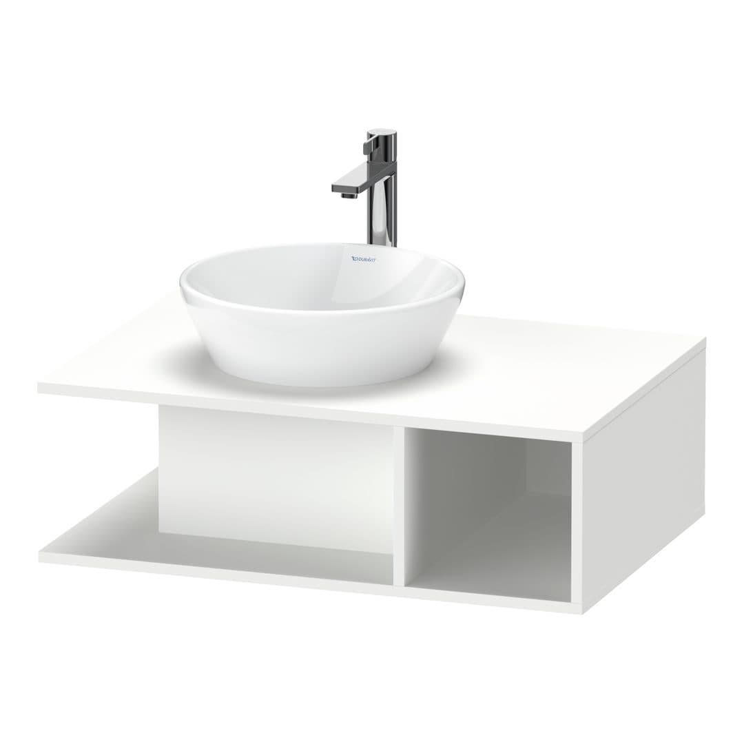 Duravit D-Neo – Έπιπλο Νιπτήρα – 800 mm, για κονσόλα, νιπτήρας αριστερά – White Matt, Decor (DE492801818)