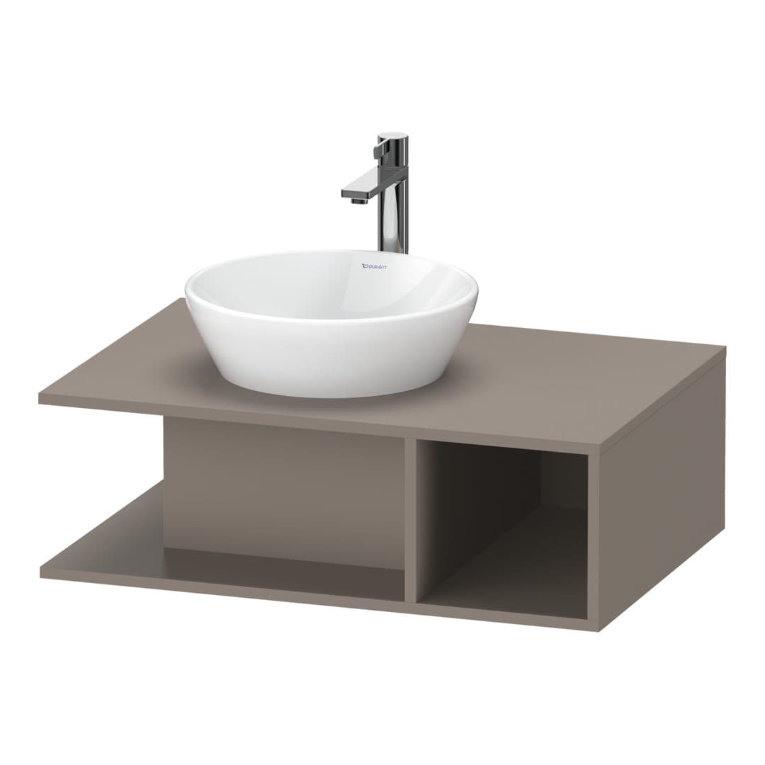 Duravit D-Neo – Έπιπλο Νιπτήρα – 800 mm, για κονσόλα, νιπτήρας αριστερά – Basalte Matt, Decor (DE492804343)
