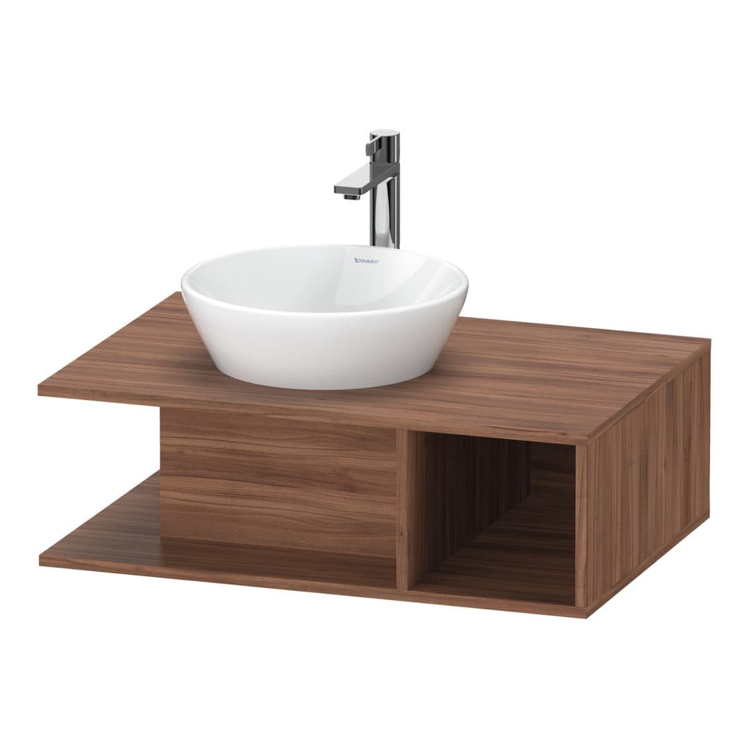 Duravit D-Neo – Έπιπλο Νιπτήρα – 800 mm, για κονσόλα, νιπτήρας αριστερά – Walnut Matt, Decor (DE492807979)