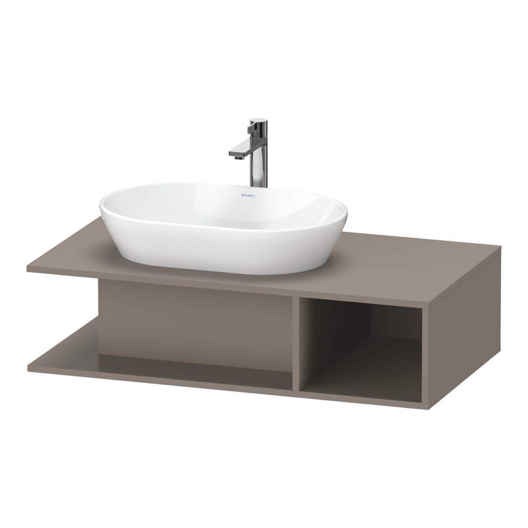 Duravit D-Neo – Έπιπλο Νιπτήρα – 1000 mm, για κονσόλα, νιπτήρας αριστερά – Basalte Matt, Decor (DE492904343)