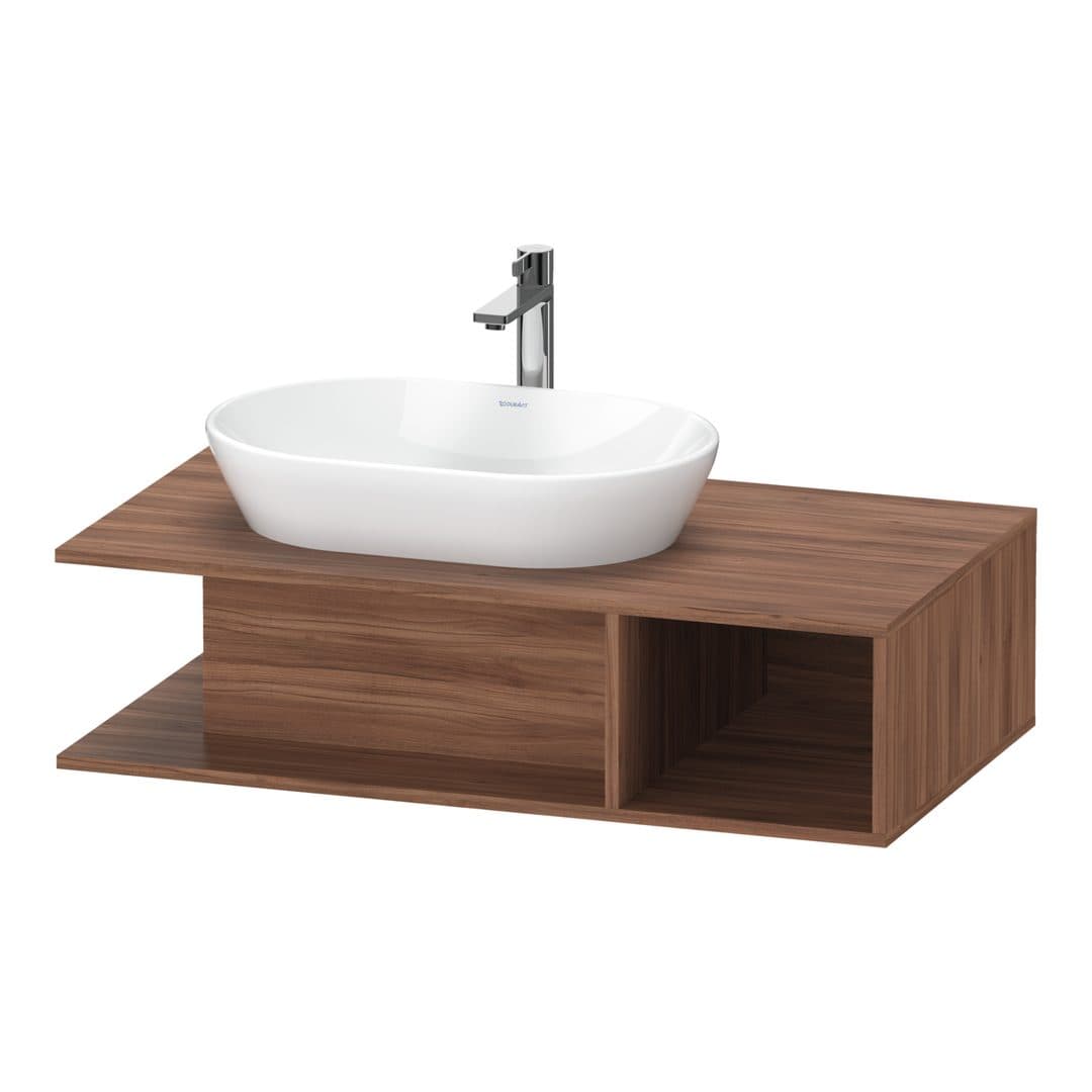 Duravit D-Neo – Έπιπλο Νιπτήρα – 1000 mm, για κονσόλα, νιπτήρας αριστερά – Walnut Matt, Decor (DE492907979)