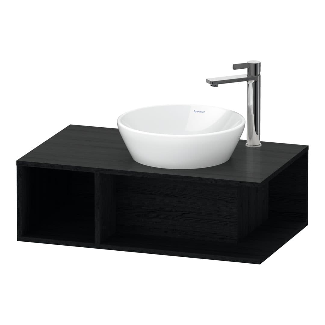 Duravit D-Neo – Έπιπλο Νιπτήρα – 800 mm, για κονσόλα, νιπτήρας δεξιά, Compact – Black oak Matt, Decor (DE493801616)
