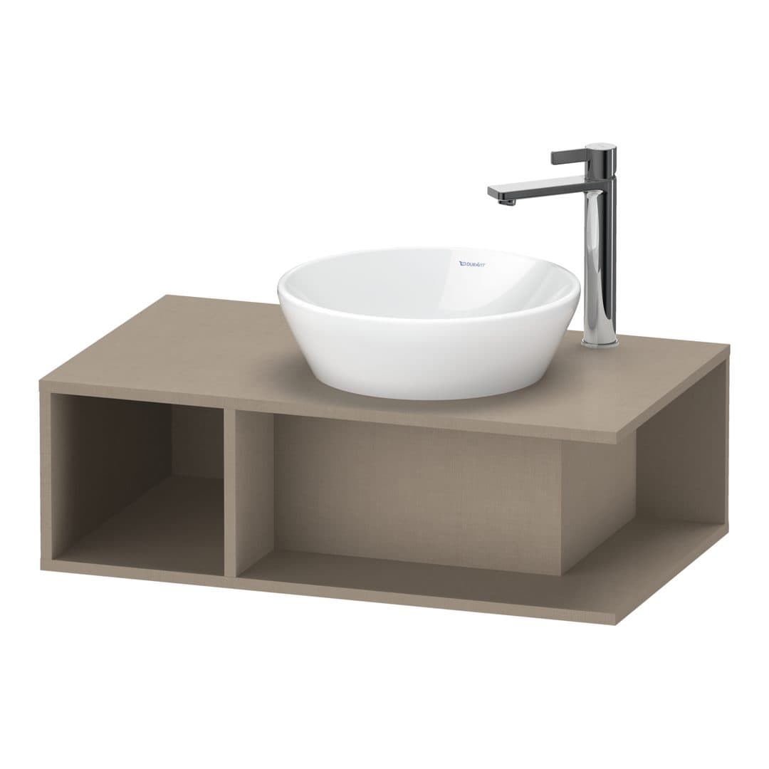 Duravit D-Neo – Έπιπλο Νιπτήρα – 800 mm, για κονσόλα, νιπτήρας δεξιά, Compact – Linen Matt, Decor (DE493807575)