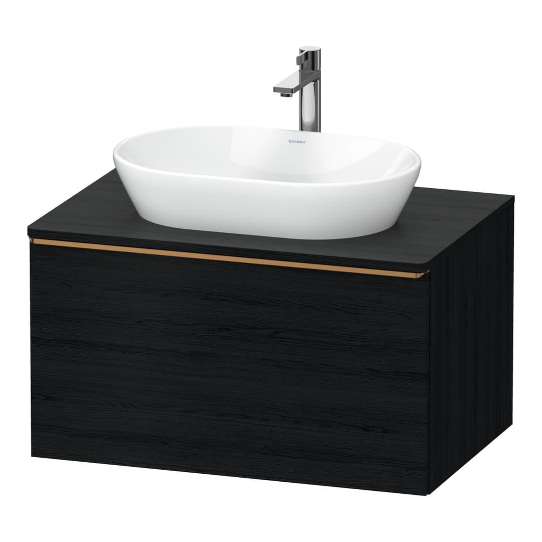 Duravit D-Neo – Έπιπλο Νιπτήρα – 800 mm, για κονσόλα, 1 συρτάρι, νιπτήρας κέντρο, Bronze Brushed – Black oak Matt, Decor (DE4947004160000)