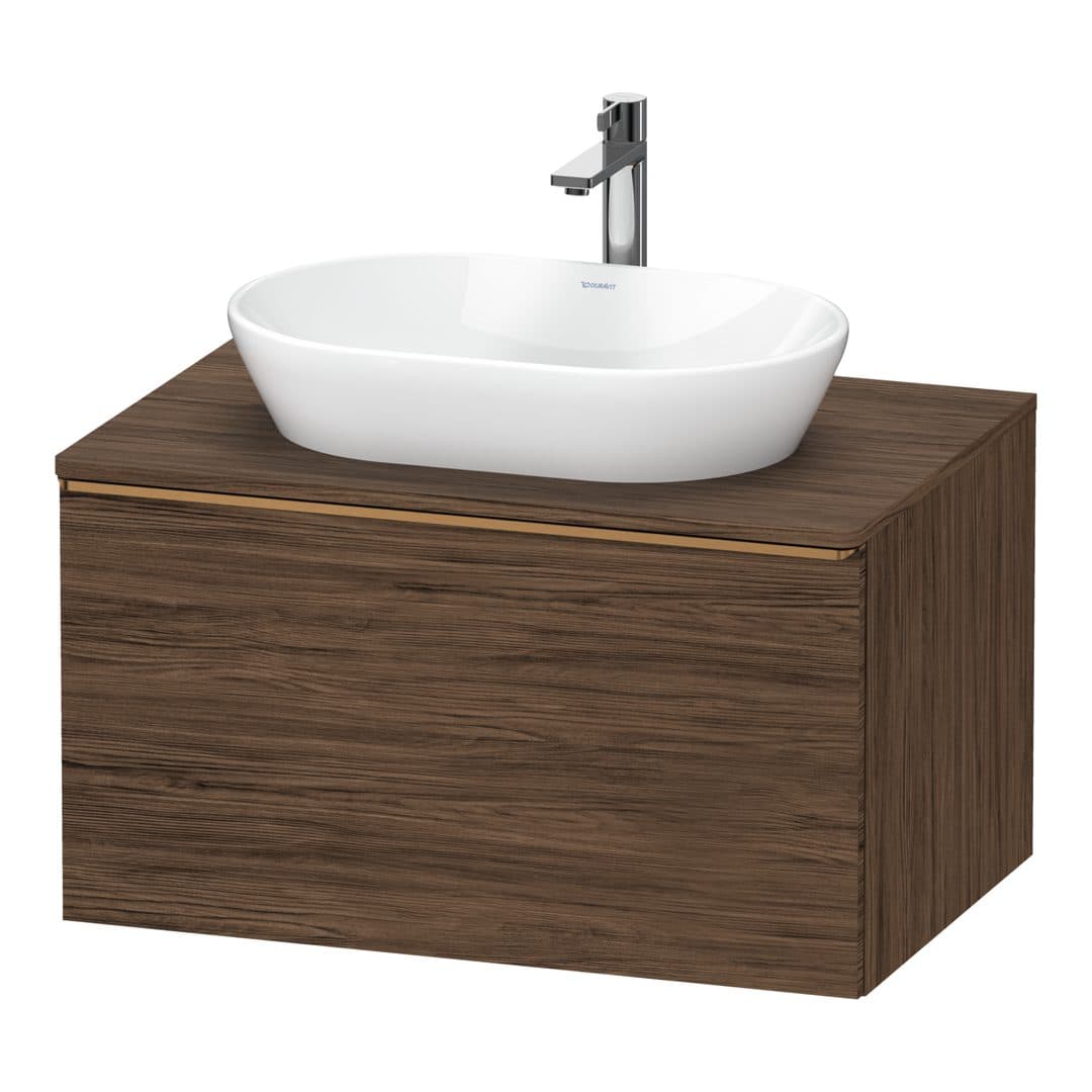 Duravit D-Neo – Έπιπλο Νιπτήρα – 800 mm, για κονσόλα, 1 συρτάρι, νιπτήρας κέντρο, Bronze Brushed – Walnut dark Matt, Decor (DE4947004210000)