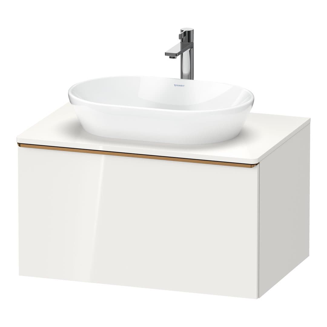 Duravit D-Neo – Έπιπλο Νιπτήρα – 800 mm, για κονσόλα, 1 συρτάρι, νιπτήρας κέντρο, Bronze Brushed – White High Gloss, Decor (DE4947004220000)
