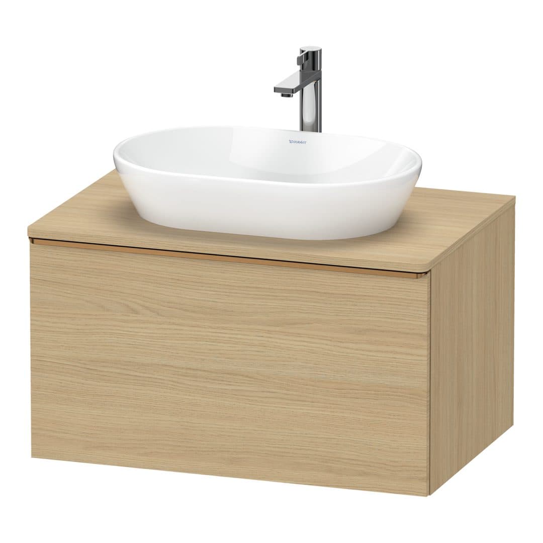 Duravit D-Neo – Έπιπλο Νιπτήρα – 800 mm, για κονσόλα, 1 συρτάρι, νιπτήρας κέντρο, Bronze Brushed – Natural oak, Decor (DE4947004300000)