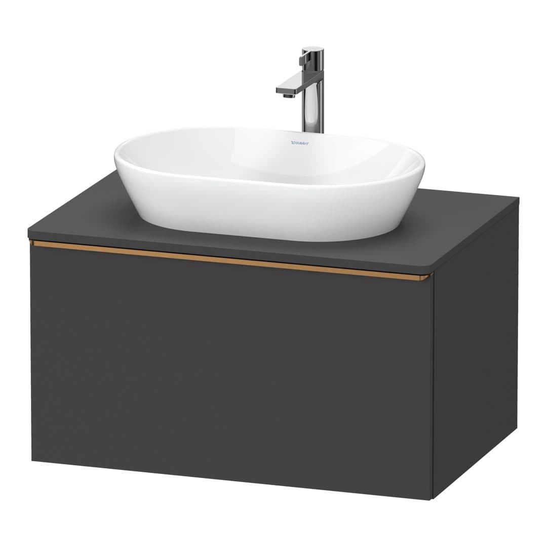 Duravit D-Neo – Έπιπλο Νιπτήρα – 800 mm, για κονσόλα, 1 συρτάρι, νιπτήρας κέντρο, Bronze Brushed – Graphite Matt, Decor (DE4947004490000)