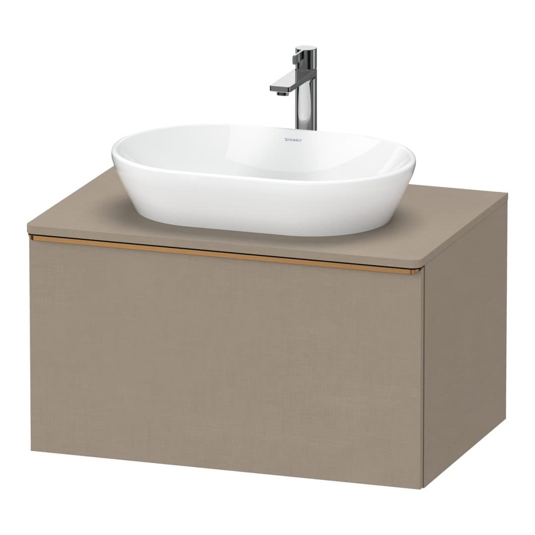 Duravit D-Neo – Έπιπλο Νιπτήρα – 800 mm, για κονσόλα, 1 συρτάρι, νιπτήρας κέντρο, Bronze Brushed – Linen Matt, Decor (DE4947004750000)