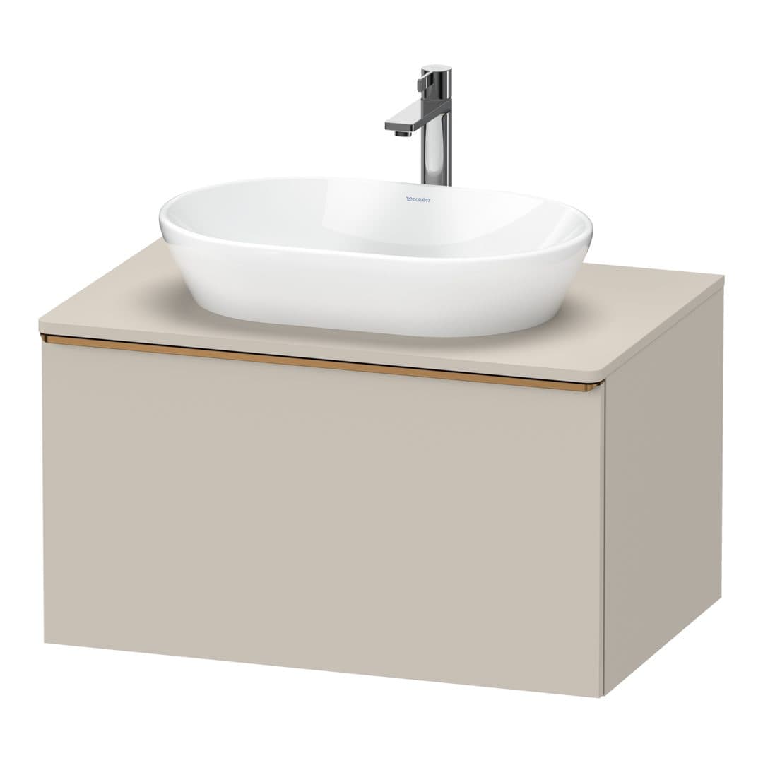 Duravit D-Neo – Έπιπλο Νιπτήρα – 800 mm, για κονσόλα, 1 συρτάρι, νιπτήρας κέντρο, Bronze Brushed – Taupe Matt, Decor (DE4947004910000)