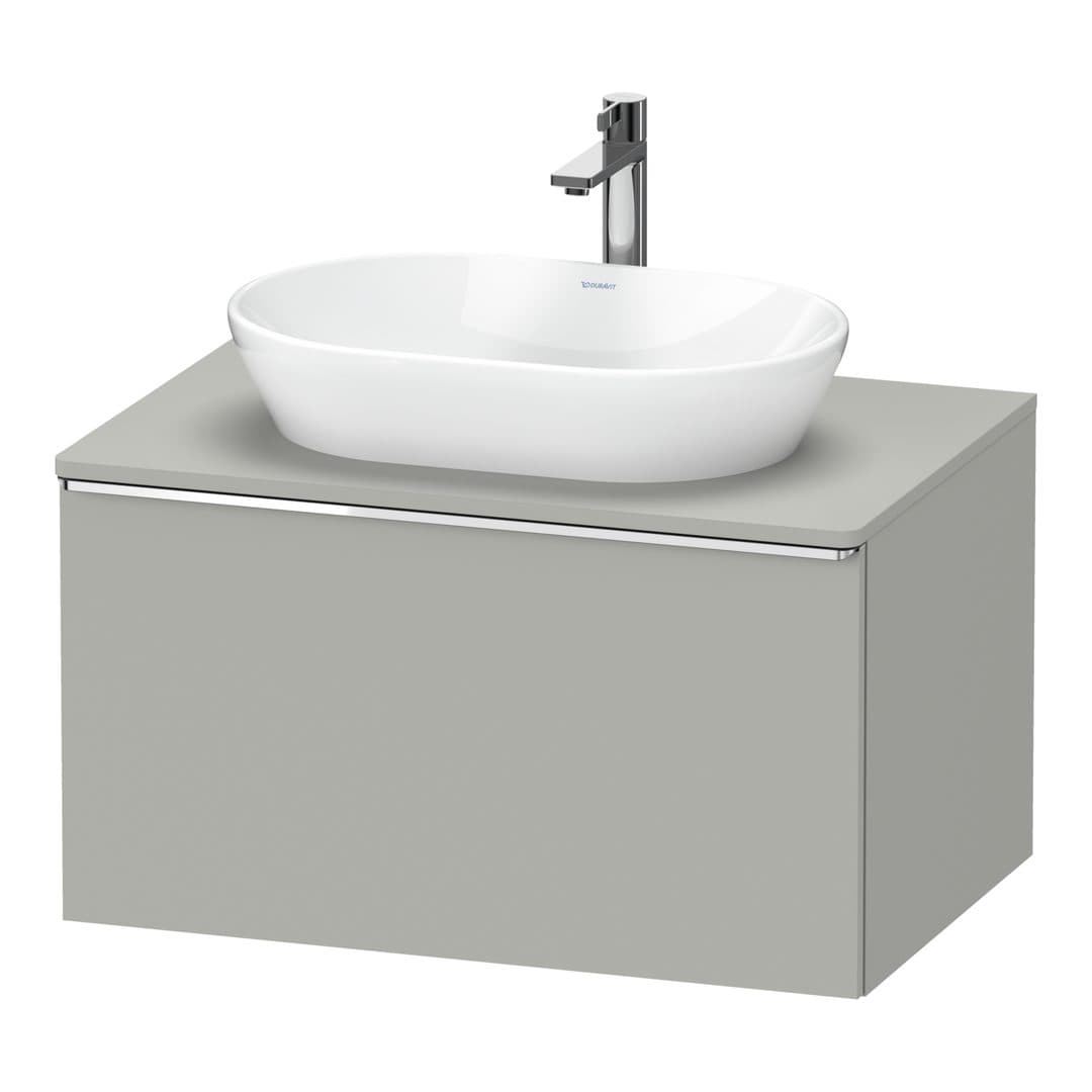 Duravit D-Neo – Έπιπλο Νιπτήρα – 800 mm, για κονσόλα, 1 συρτάρι, νιπτήρας κέντρο, Chrome High Gloss – Concrete grey Matt, Decor (DE4947010070000)