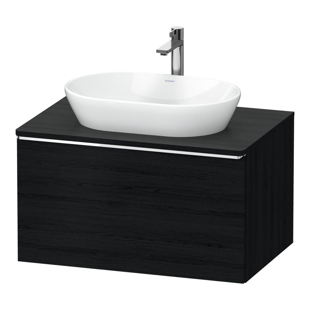 Duravit D-Neo – Έπιπλο Νιπτήρα – 800 mm, για κονσόλα, 1 συρτάρι, νιπτήρας κέντρο, Chrome High Gloss – Black oak Matt, Decor (DE4947010160000)