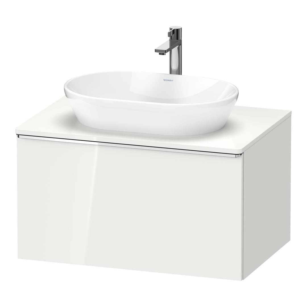 Duravit D-Neo – Έπιπλο Νιπτήρα – 800 mm, για κονσόλα, 1 συρτάρι, νιπτήρας κέντρο, Chrome High Gloss – White High Gloss, Decor (DE4947010220000)